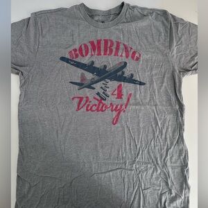 Gray Graphic Tee - Bombing 4 Victory